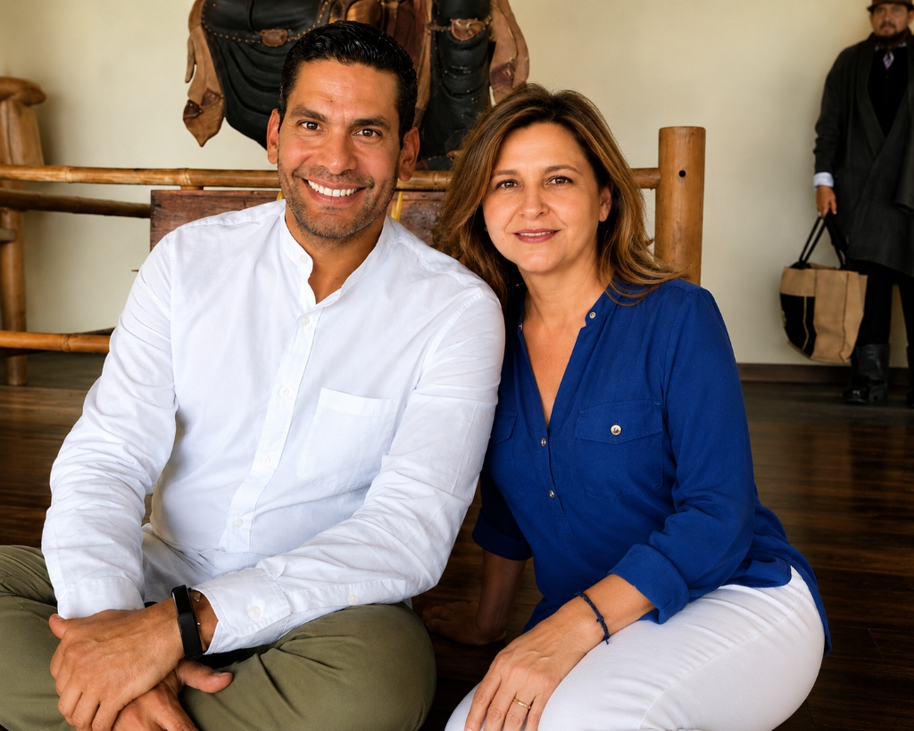 Vilma Cabezas junto a Ismael Cala